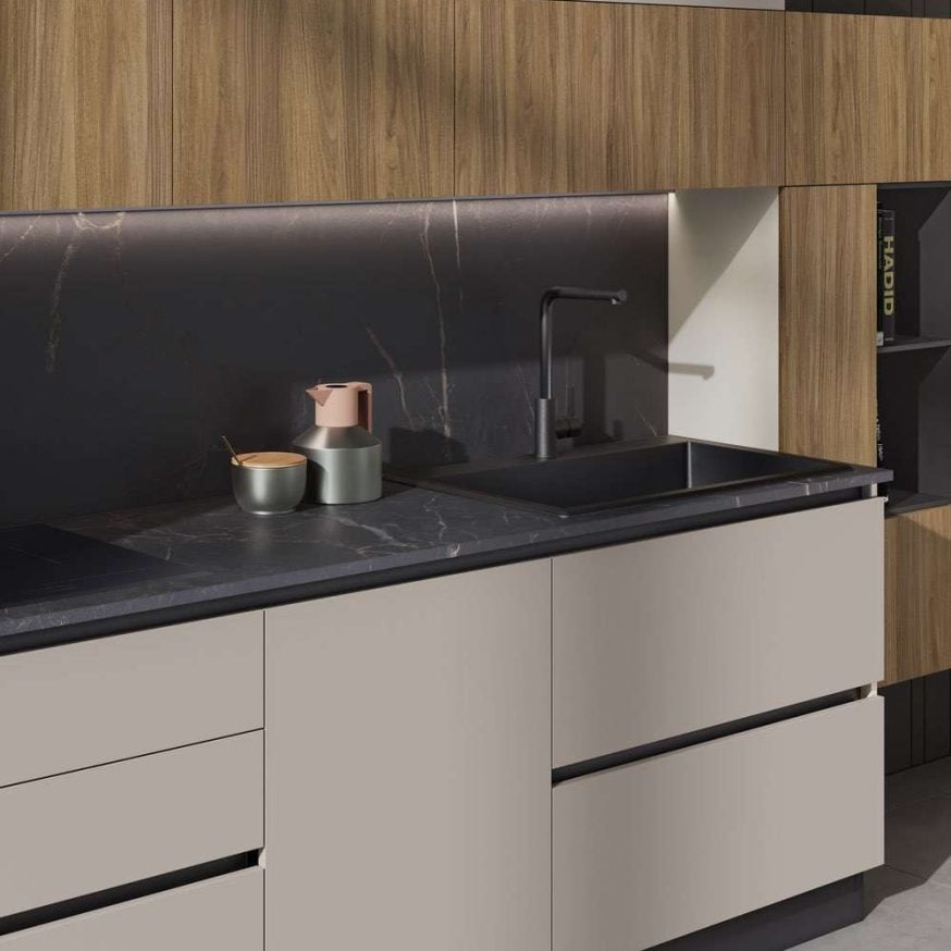 cucina moderna Sandy canapa polvere noce naturale